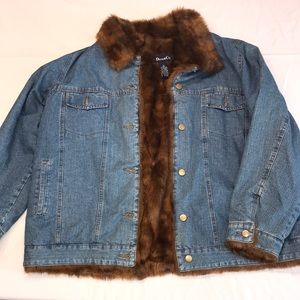 Denim & Co Fur/Jean Jacket